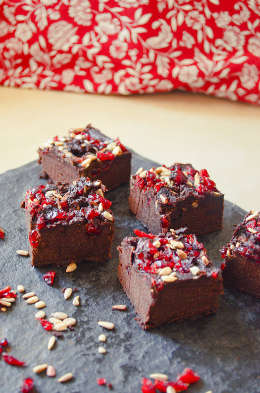 Cranberry & Sunflower Seed Healthy Brownies
